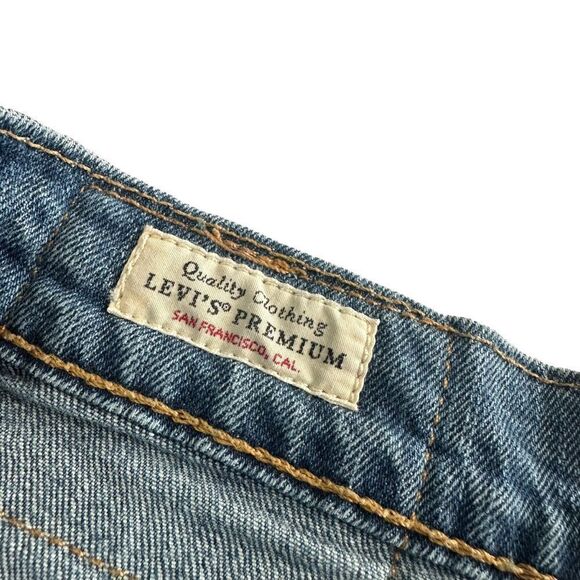 Levis Big E Premium 511 28 x 30 Slim Fit distressed medium wash Jeans men’s - Picture 2 of 8